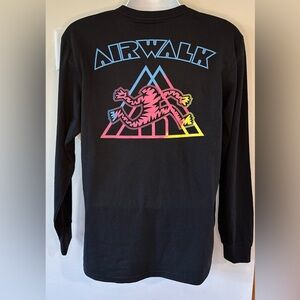 Airwalk Men’s Long Sleeve Black Logo Tshirt NWT Size Small